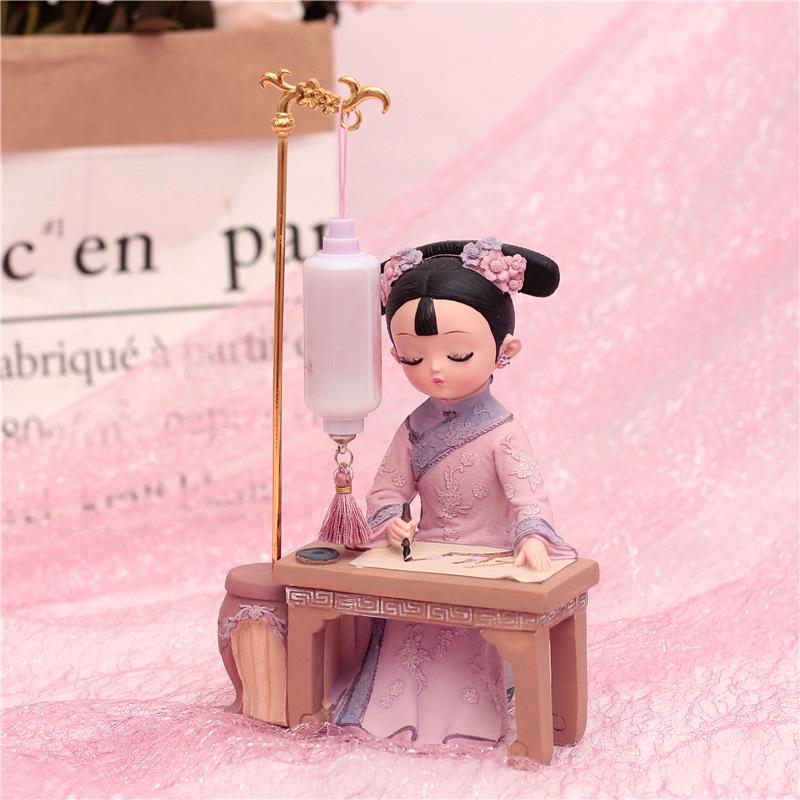 Şarap Dolabı ve Oturma Odası İçin Yaratıcı Retro Prenses Figür Dekorasyonu