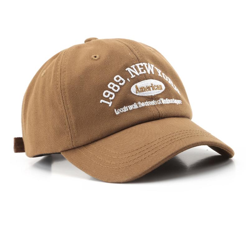 Korean-Style Retro Baseball Cap, Versatile Women'S Street Letter Embroidery Hat With Floral Patterns, Summer Couple Accessory