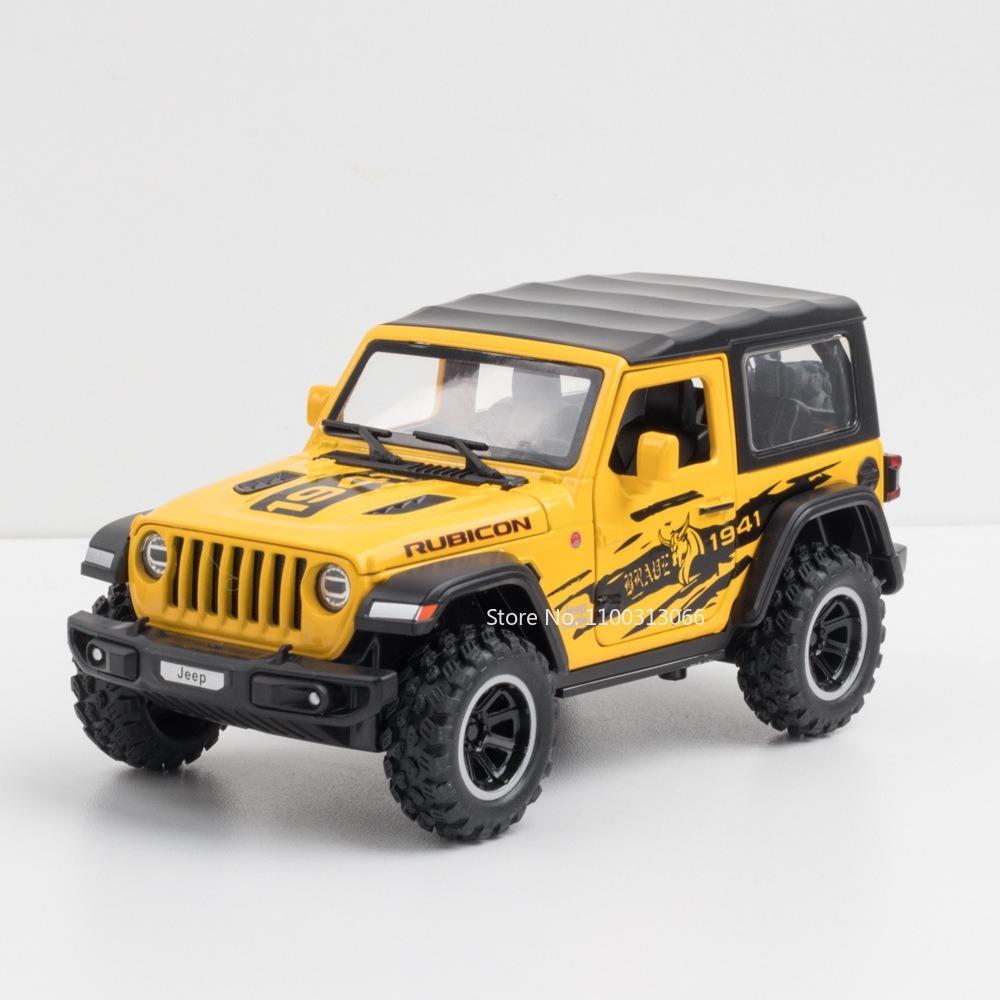 1/32 Wrangler Alloy Diecast Car Models Toy 1941 Rubicon Metal Off-Road Vehicles with Sound Light Car Toys for Children Boys