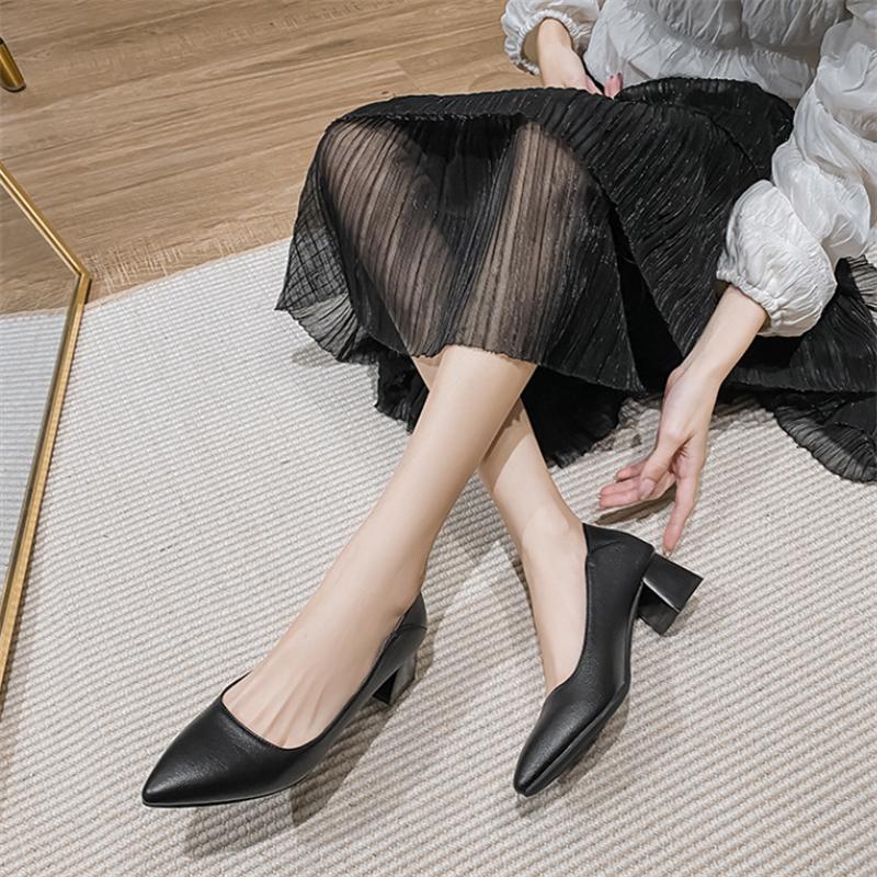 Mode Übergröße 34-42 Basic Pumps Spitzschuh High Heels Schuhe Frau Kleid Flach Weiß Hochzeitsschuhe Schwarz Damen Büroschuhe