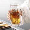Ge Bei Tang Gold & Silver Crane Double-Layer Glass Cup