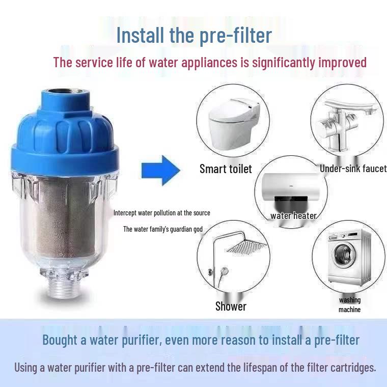 Household Water Filter for Faucets, Showers, and Washing Machines