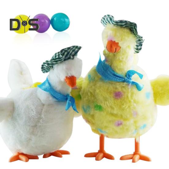 Chicken Laying Egg Toys with Sound Music Electric Crazy Plush Chicken Doll Cute Hen Toy Egg Lays Stuffed Animal for Children