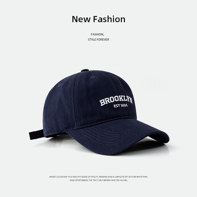Embroidered Baseball Cap Shade Face Small Hat Women s Versatile Cap M(54-58cm)