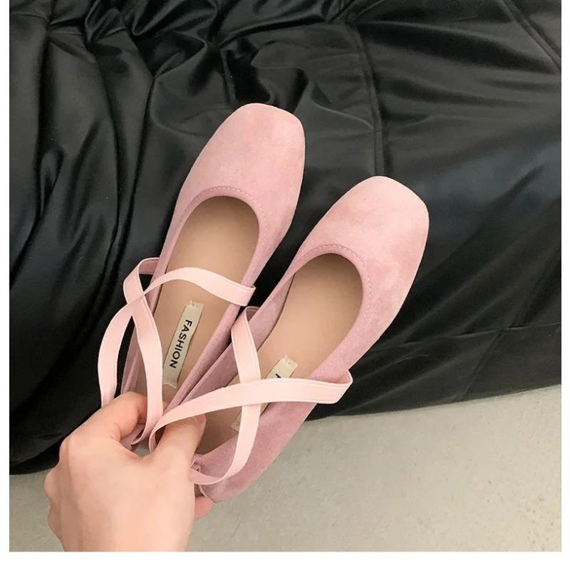 Fashion Elegant Women Fashion Shoes Pink Ballet Flat Shoes for Women 2025 New Summer Soft Bottom Mary Janes Slip On Zapatos De Mujer
