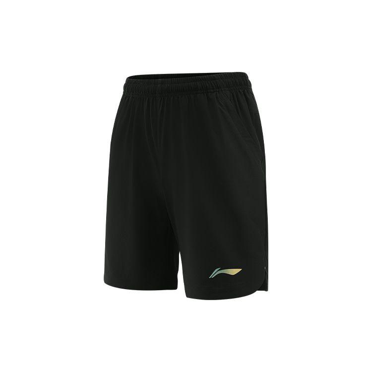 Li-Ning Breathable Moisture-Wicking Quick-Dry Straight-Leg Sports Shorts Men Shorts Black AAPT061-1