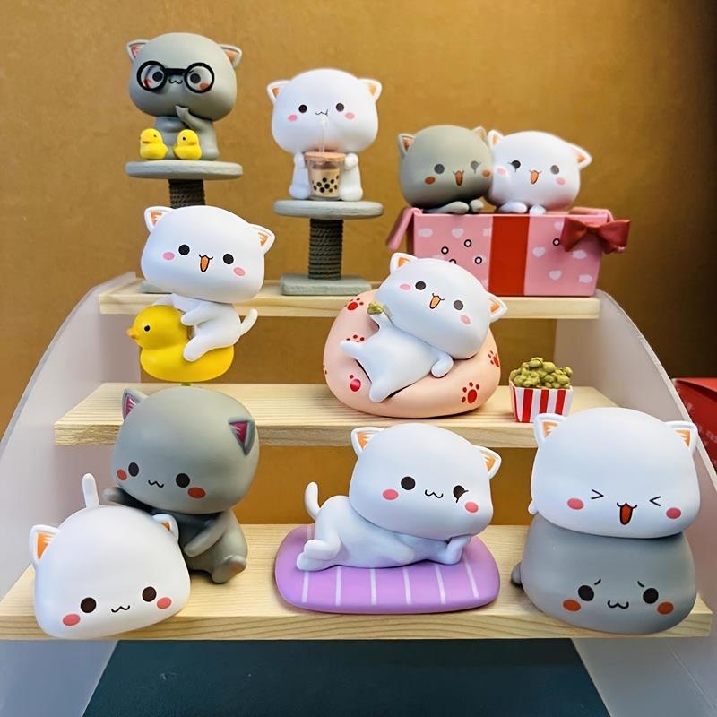 8pcs Cat Ornaments for Bedroom Desk Decorations Cute Cat Car Decoration Dashboard Decoration Mini Sweet Cat Ornament Perfectly Suitable