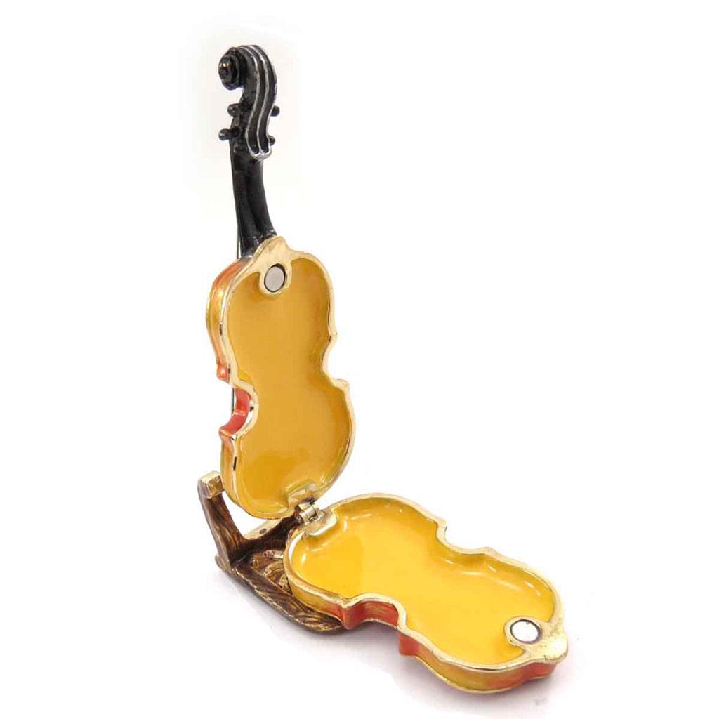 Les Trésors De Lily [J7383] - Orange 'Violin' Jewelry Box