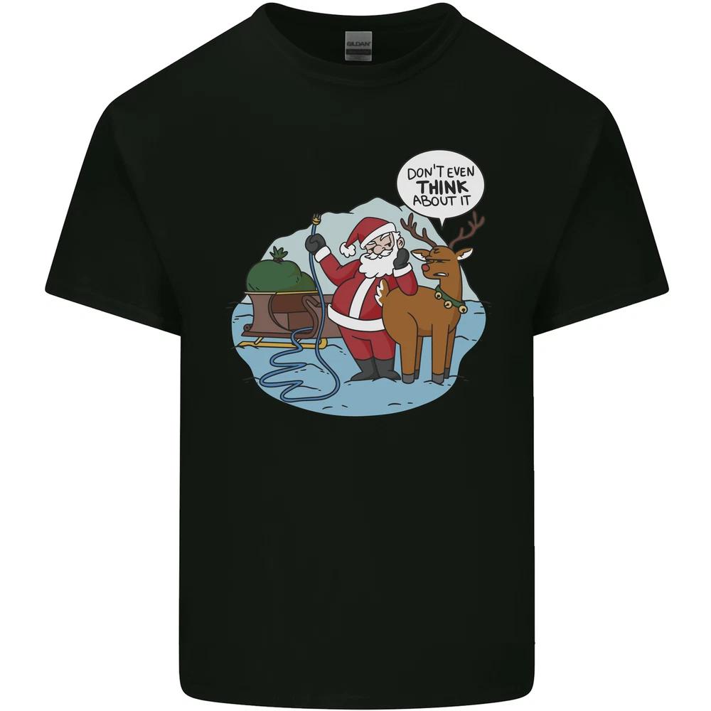 Rude Santa Rudolf Christmas Funny Xmas Unisexs Light Cotton TShirt S
