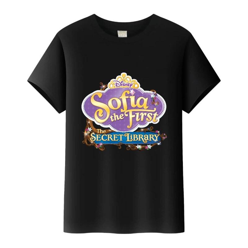 

Fashion Disney Sofia The First Princess Graphic Tees Girl O-Neck Tops White Clothes Blouses Harajuku T-Shirt Summer Tshirt 160