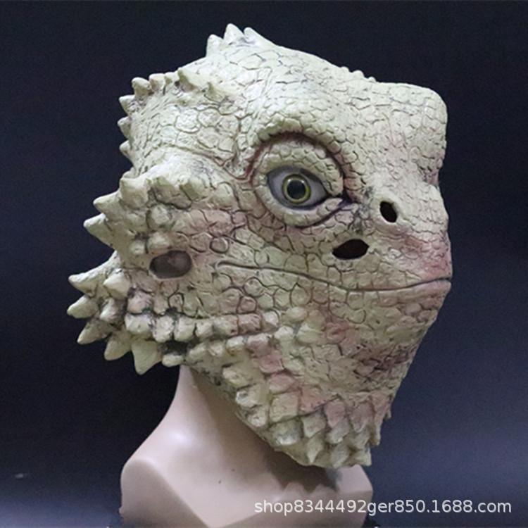 Animal Headgear Lizard Mask Halloween Scary Cute Mask Cosplay Live Streaming Props2020New