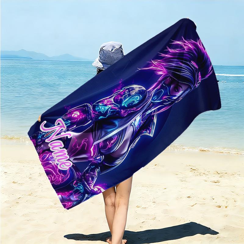 Personalized BT21 Character Collection Beach Towel Microfiber Beach Towel Thin Absorbent for Beach Swimming Yoga Bath Sports. 091045
