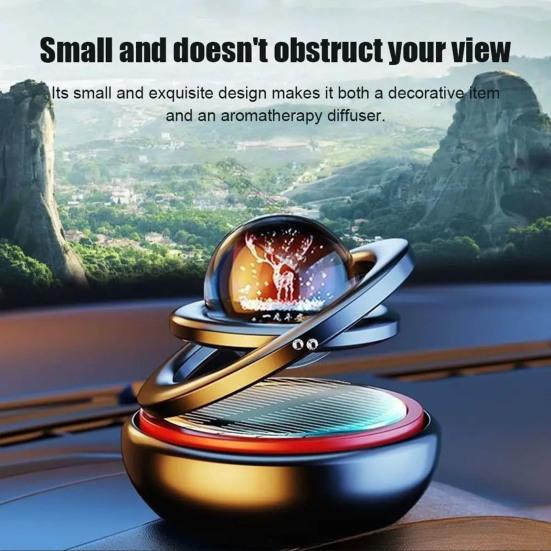 Auto Lufterfrischer Solarbetrieben Rotierender Aromatherapie Diffusor Reinigt Luft Beseitigt Gerüche Dekorativ