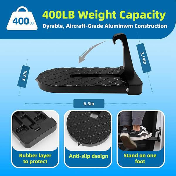 SUV Roof Assist Pedal, Aluminum Alloy, Color: As Shown, 1 Set