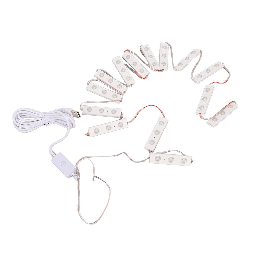 LED Vanity Mirror Light Touchable White Light USB Dimmable Vanity Makeup Light for Bathroom 14 String (42pcs Light
