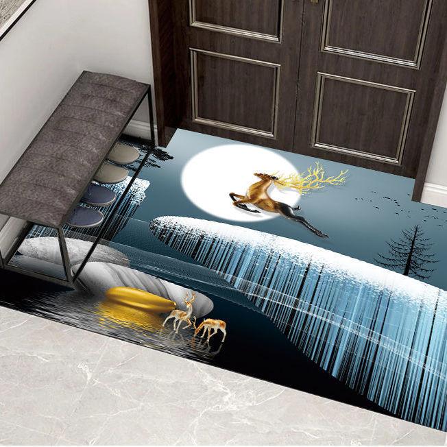 Entrance Mat Floor Mats Non-Slip Back Rubber Welcome Doormat Bathroom Kitchen Mat