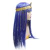 Blue Straight Fringe Synthetic Wig Cleopatra Snakehead Headwear with Wig Queen of Egypt Wig