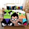 Cartoon Teen Titans Go Comfortable Duvet Quilt Cover Pillowcase Bedding Set Children Bedroom Decoration Home Textile