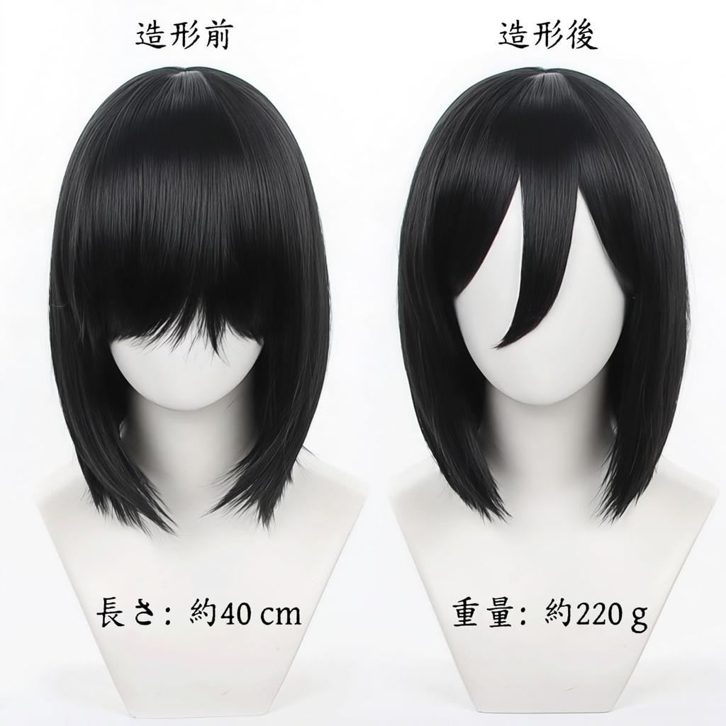 Akixen Attack on Titan Mikasa Ackerman Cosplay School Cultural Heat Resistant Wig, Hairnet, Anime, Fashion, Gift, Event, Halloween, Christmas,