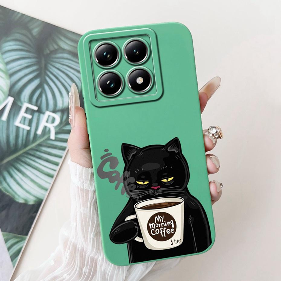 Cartoon Case For Xiaomi 14T Pro / 14T 5G Lens Protective Jelly Soft Silicone Cover For Xiaomi Mi14T 14TPro Phone Cases
