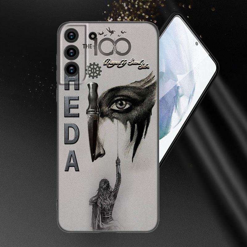 Heda Lexa The 100 Black Silicone Phone Case For Samsung Galaxy S23 S21 S20 FE S24 S22 Ultra S10E S10 S9 S8 Plus