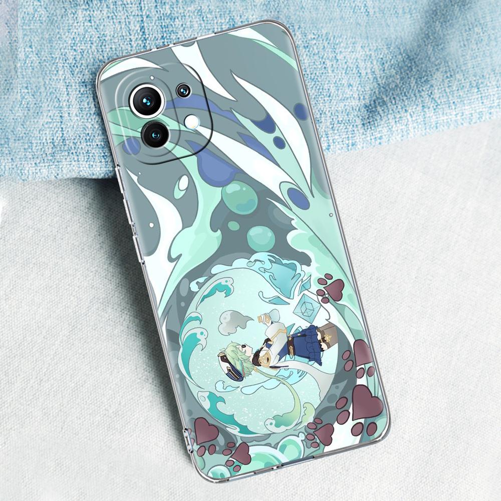 Genshin Impact Cartoon Logo For Poco X5 X3 NFC F5 F4 F3 M3 Phone Case For Xiaomi 12T 12 13 Lite 11 Ultra Mi 10T 5G 11X Pro Cover