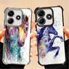 Oil Painting Horse Plating Phone Case For Xiaomi Poco X5 X6 X7 X8 Pro Max F8 Ultra F7 M8 M7 M5S Redmi 15C 15 14C 13C 13 X3 12C F