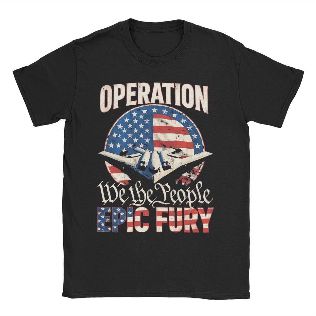 Vintage Operation Epic Fury 2026 Tshirts For Unisex Unisex Crewneck 100 Cotton T Shirt Short Sleeve Tees Plus Size Clothes