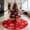Double-Sided 36in/91.44cm Tree Skirt - -Themed Decor (Phrase & Patterns), Tie Closure, Ideal For Christmas/Seasonal Home Decor, Festive Tree Base Cov
