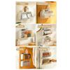 Wall Mount Storage Box with Adjustable Dividers Flip-open Collapsible Closet Plastic Socks Underwear Organizer for Home Dorm