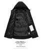 Men's USB Heated Slim Fit Cotton Jacket, Korean Style, Hooded, Zone 5 Smart Heating, Padded, Warm Outerwear.