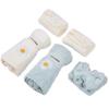 Bath Sheets Daisy Pattern Coral Velvet Blue White Soft Fluffy Highly Absorbent Durable Bath Towels