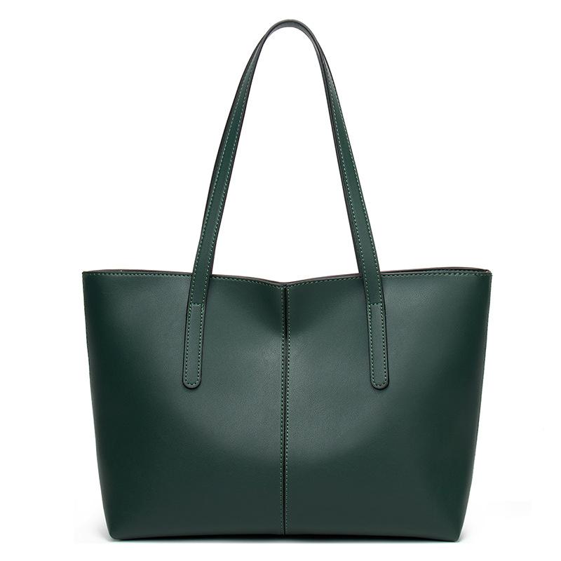 2025 summer bag simple large-capacity tote bag portable shoulder PU women's bag versatile trendy bag