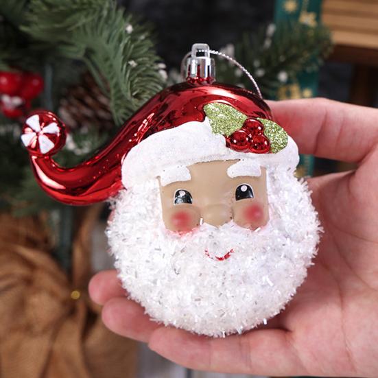 Cartoon 3D Christmas Ornaments Plastic Hanging Decor with Snowman Reindeer Lollipop Designs Festive Tree Decoration for Holiday Displays