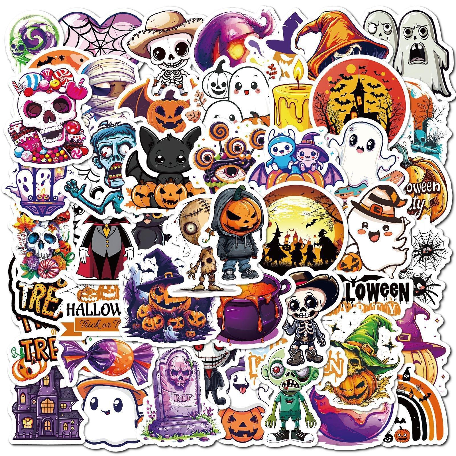

100 Halloween-Themed Fun Creative Graffiti Waterproof Stickers Diy Water Cup Skateboard