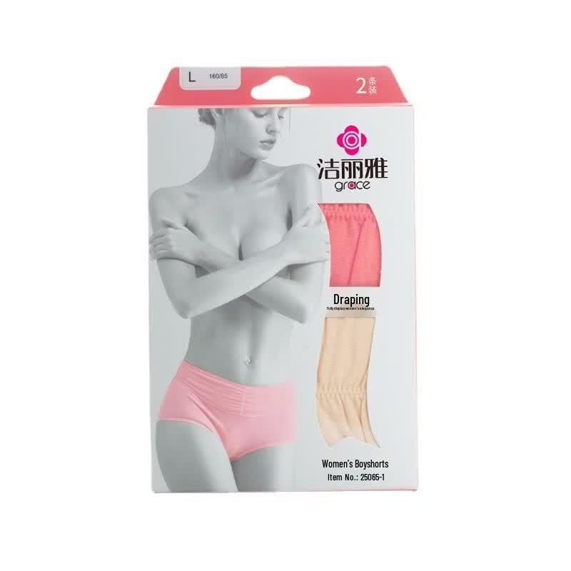 Jieliya Women s High Waist Tummy Control Cotton Panties (2-Pack)