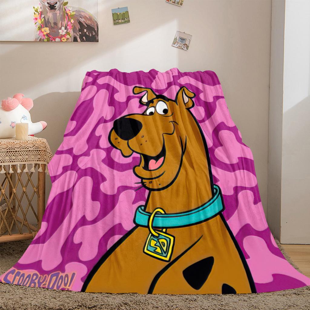 Halloween fantasy comedy adventure cartoon movie Scooby-Doo blanket soft home furnishing nap decoration four seasons warm Sherpa blanket U12