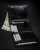 Classic men's vertical wallet made of natural leather with RFID technology - Rovicky