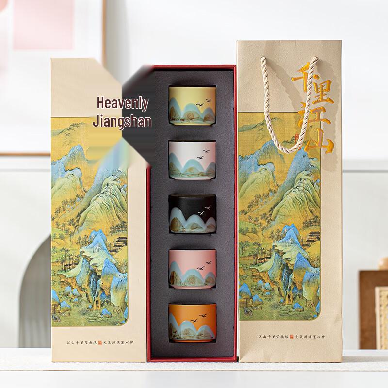 Керамический набор из ручной росписи чашек для чая «Шанци Цяньли Цзяншань»