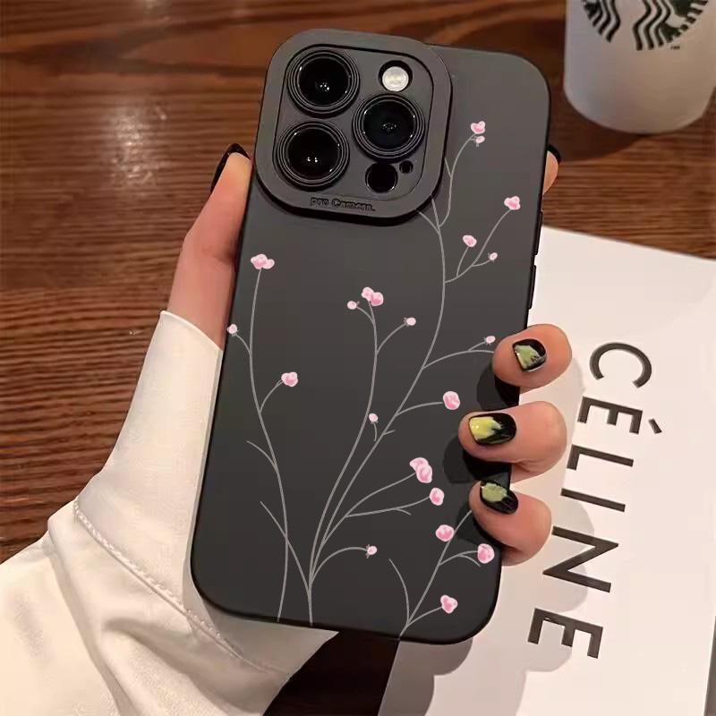 

Fresh Purple Floral Art Phone Case for iPhone 17 16 15 14 13 12 11 Series Pro Max Plus iphone 13