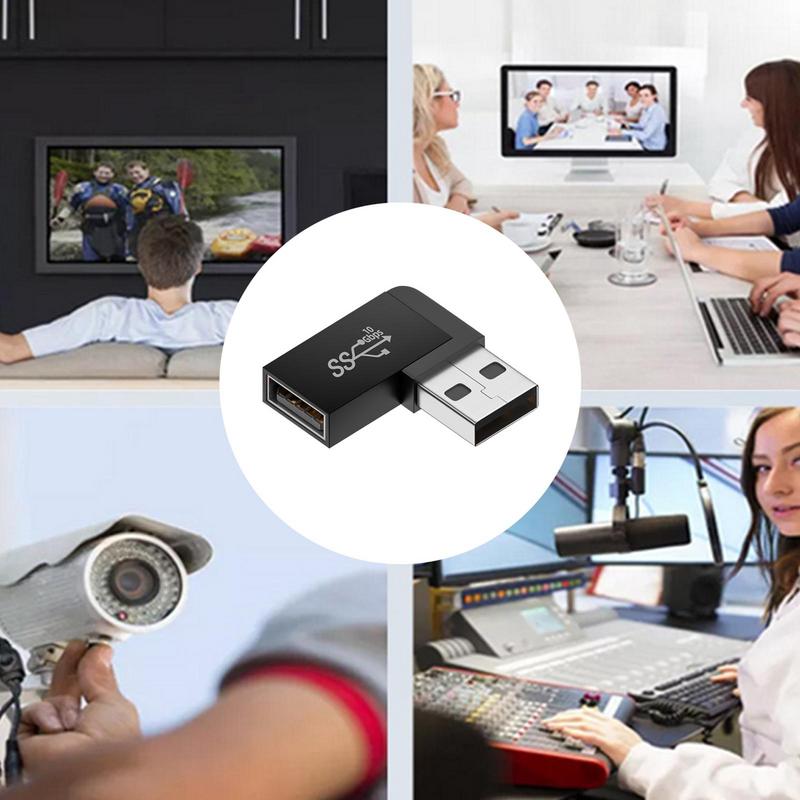 90 270 Degree Angle USB 3.1 Connector Adapter Male to Female Left Right Up Down Angle USB to USB3.1 Adapter Extension Converter