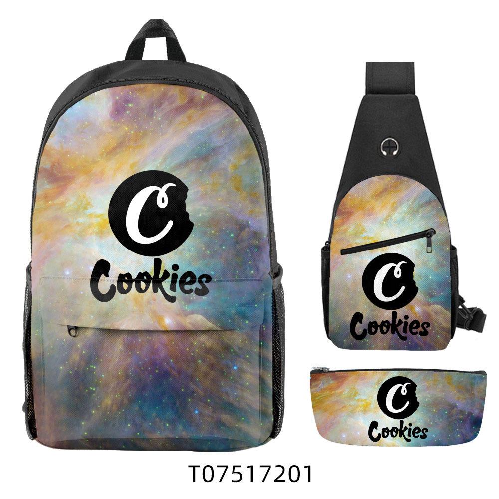 

Backpack Cooking Backpack Oxford Cloth Breathable Waterproof Burden Reduction Elementary And Secondary School Backpack Three-piece backpack set