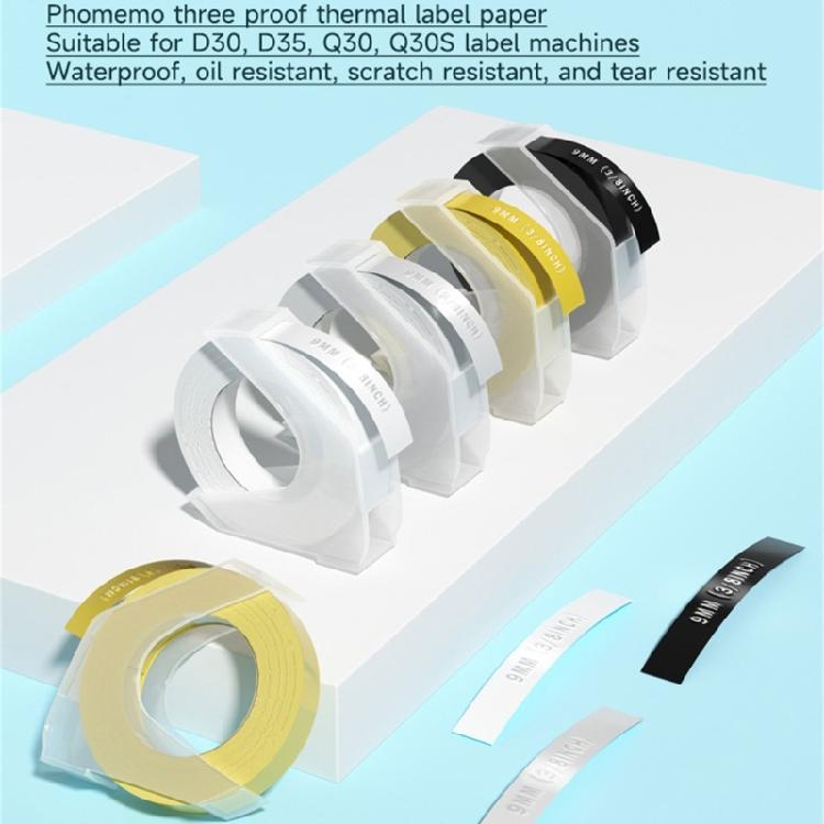 Embossing Label Tape Waterproof Embossing Tape Embossing Labels Easy to Use for Labeling Machine