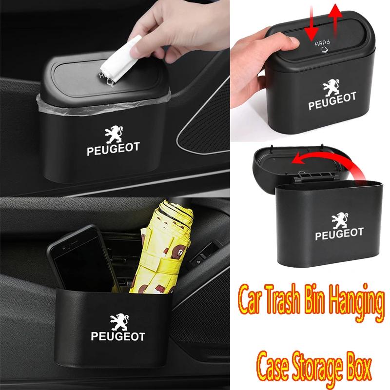 Car Trash Can Garbage Organizer Storage Box for Peugeot 206 2008 406 408 205 4008 3008 208 508 407 5008 307 308 207 107 306