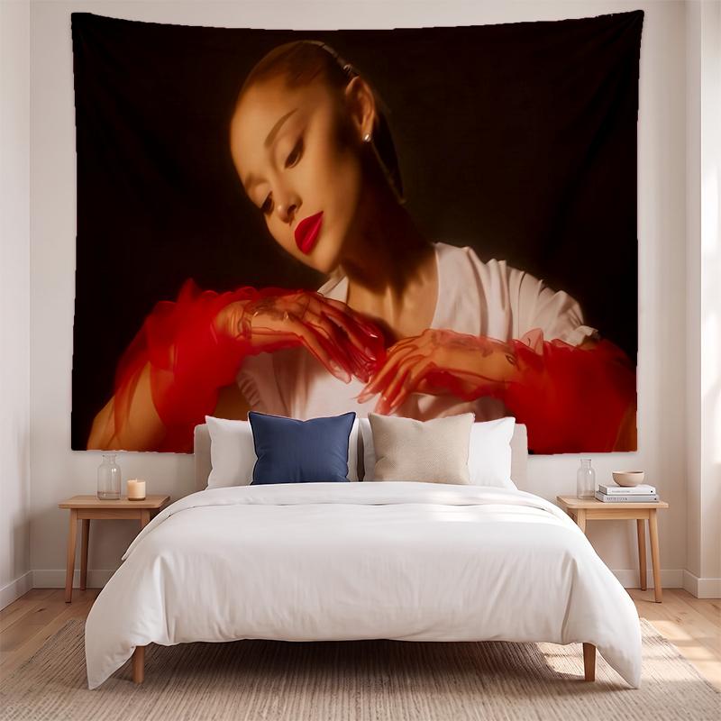 Ariana Grande (43) Künstlerisches Wandbehang-Gobelin für Haus Schlafzimmer Wohnzimmer Dekor Tolle Geschenkidee