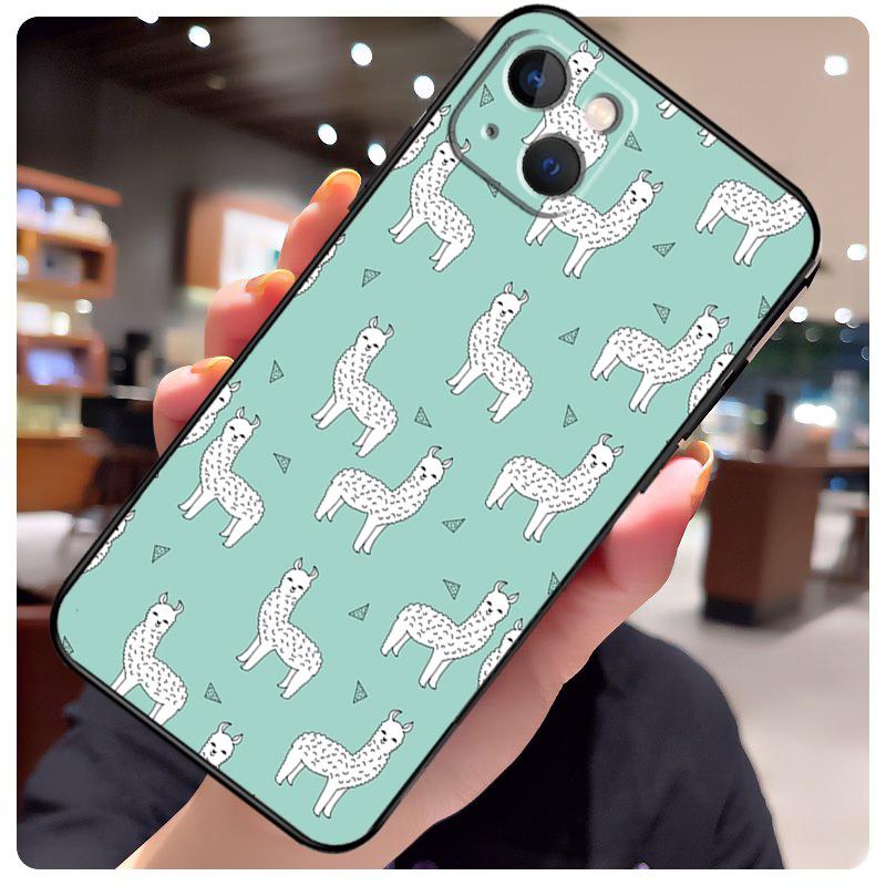 Llama Alpaca Pattern Case For iPhone 15 Pro Max 14 13 12 11 16 17 Pro Max Mini 15 16 Plus 16e 17 Air Phone Cover