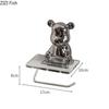 Electroplated Bear Tissue Holder Acrylic Wall Mounted Paper Holder Toilet Roll Paper Holder Bathroom Wall Mounted Storage Rack