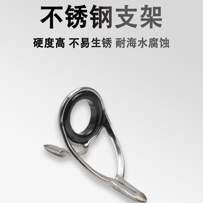 9-Piece Fishing Rod Guide Ring Set Stainless Steel Ceramic Line Guides Spinning Casting Repair