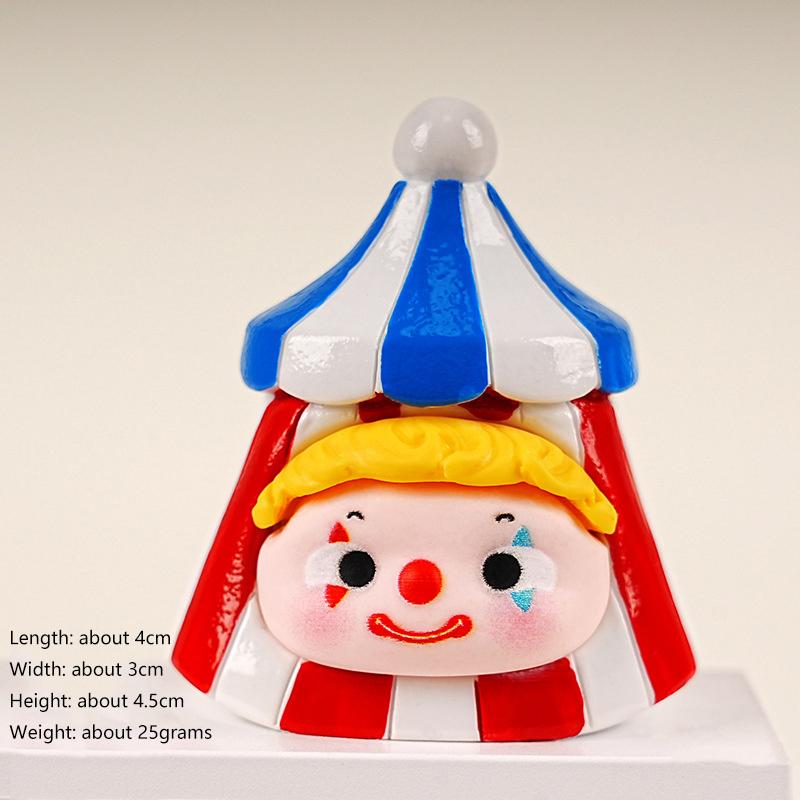 4Cm Circus Macaron Color Anime Figure Surrounding Model Ornaments Cute Desktop Decoration Ornaments Children'S Gift