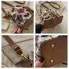 Modische Leinenstoff Eimer Tasche Blumenmuster Verstellbarer Kordelzug Schultertasche Ethnischer Stil Umhängetasche Damenmode